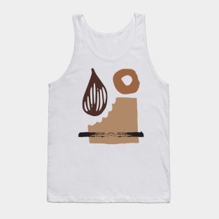 Minimal Modern  Abstract Shapes  Warm Tones  Design Tank Top